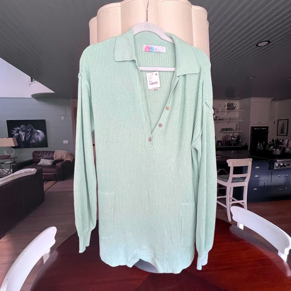 BRAND NEW Free People Beach Mint Sweater Romper ♥️